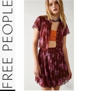 Free People Florence 2 Piece Mesh Skirt Set Women’s Sz M 15879 
Casual Travel